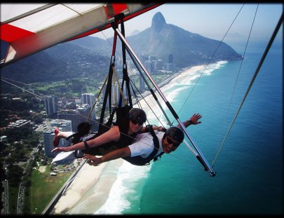 Easy Fly Rio-Tandem Hang Gliding above the breathtaking city of Rio de Janeiro