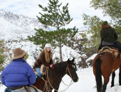 Cascada De Las Animas-Horseback riding at the Andes Mountains in Chile  