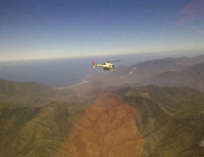 Eco Copter-Fly over the high mountains of Los Andes
