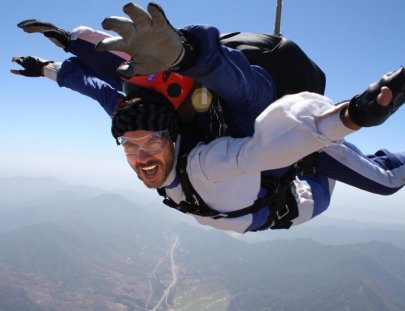 Paracaidismo Chile-TANDEM SKYDIVING IN AN OPEN DROP ZONE IN CHILE