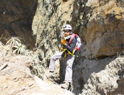 Autana-Rappel in the Autisha Canyon