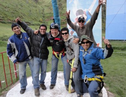 Action Valley-Lift off on a 100 meter Slingshot in Cusco