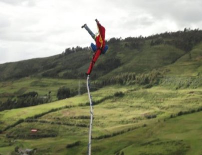 Action Valley-Lift off on a 100 meter Slingshot in Cusco