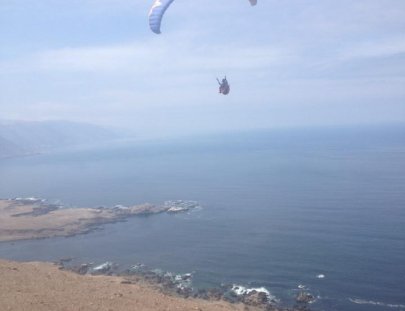 Oasisfly Parapente Chile-Tandem paragliding above the desert in Palo Buque, Chile