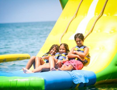 Splash Aqua Park-Splash into the water on a floatable in aqua park