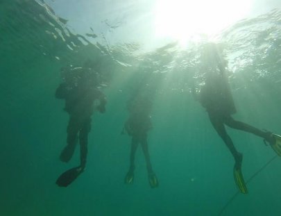 First time scuba dive in confined waters - Las Tacas Dive Ressort