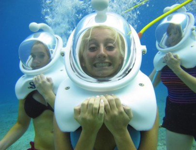 Sea Trek-Travel the wonders of the ocean without getting your head wet at all... 